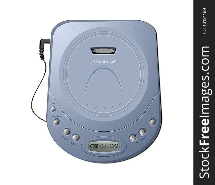 Portable CD Player - Blue