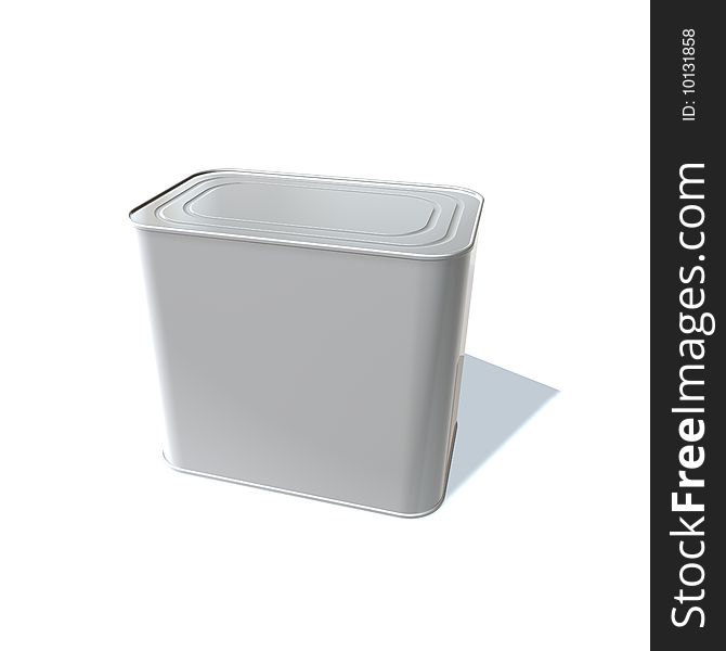 3d image of a tin can