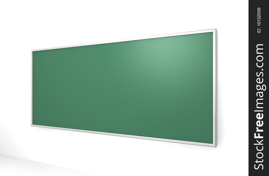 A blackboard with white background.