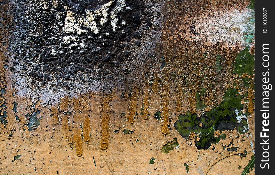 Abstract grunge background from weathered painted, stained, scratched and burned surface of metal. Abstract grunge background from weathered painted, stained, scratched and burned surface of metal