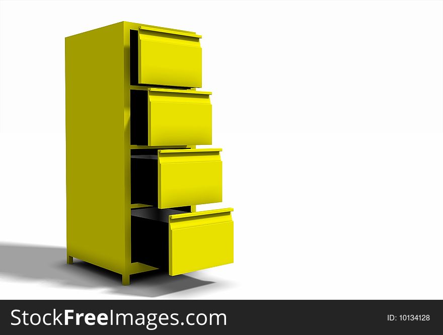 Yellow Filing Cabinet for the office. Yellow Filing Cabinet for the office