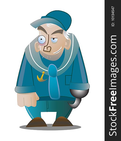 Vector image of a fisherman. Vector image of a fisherman