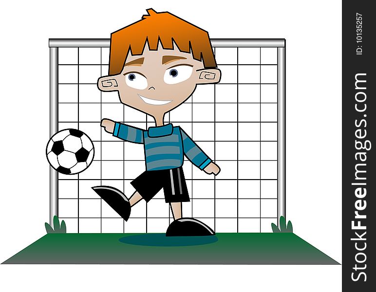 Vector image of a goalie