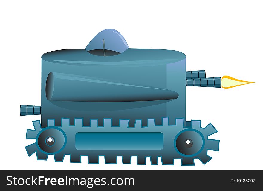 Vector image of a tank