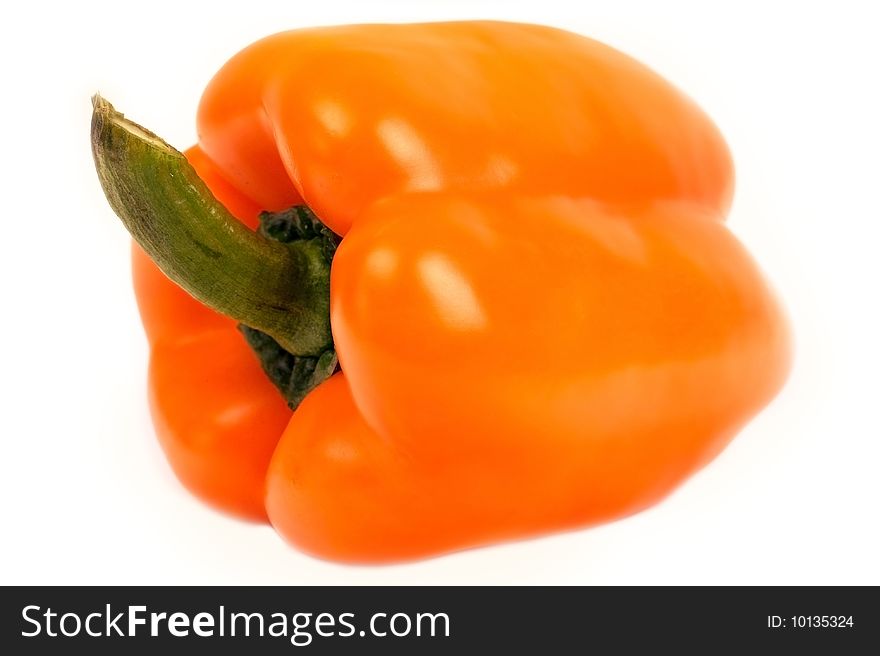 Closed-up pepper isolated on white background