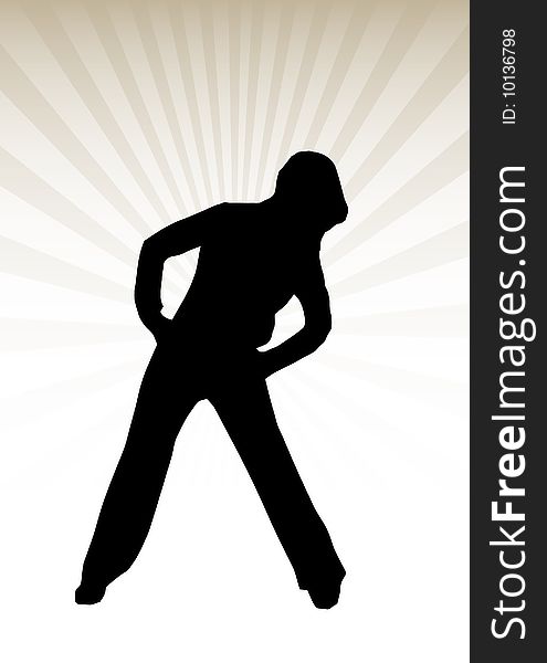 Woman doing exercise vector illustration for sport like design. Woman doing exercise vector illustration for sport like design