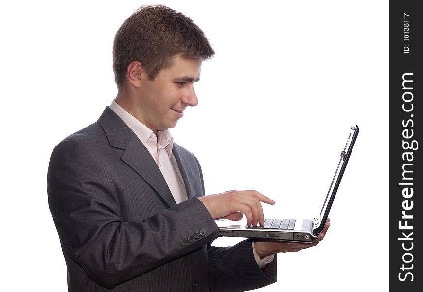 Businessman with laptop