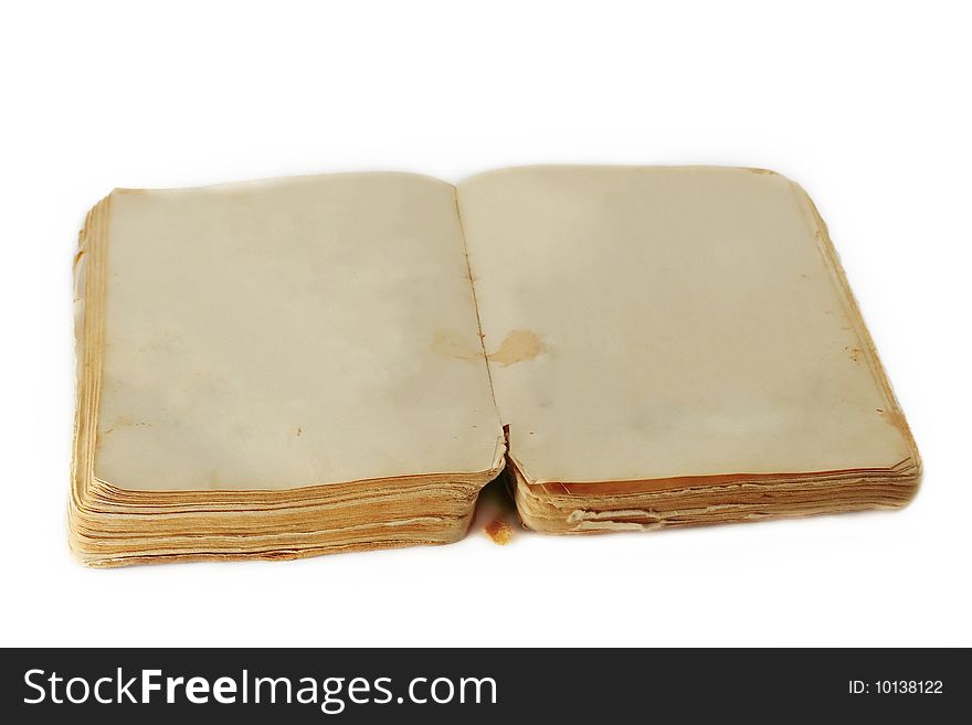 Vintage book isolated on white background. Vintage book isolated on white background