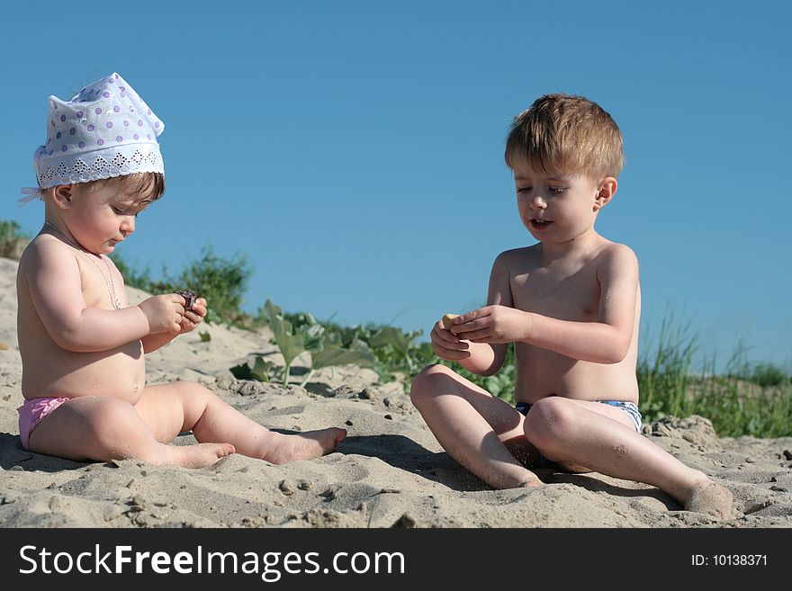 Children on sand