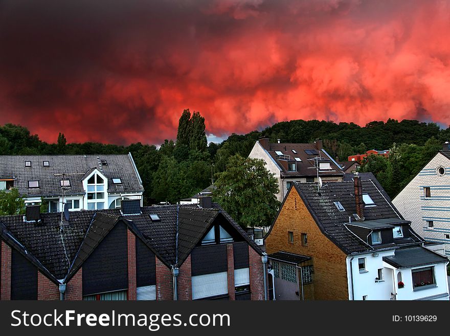 This picture is made a few minutes after a thunderstorm during a sunset. All colors are nature and not adjusted in postproduction. This picture is made a few minutes after a thunderstorm during a sunset. All colors are nature and not adjusted in postproduction.