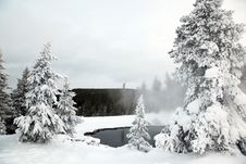 Winter Season At Lake Of Yellowstone NP Stock Images Winter Season At Lake Of Yellowstone NP Stock Images