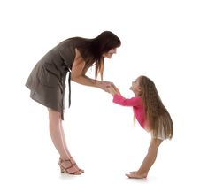 Little Girl And Her Mother Stock Photos Little Girl And Her Mother Stock Photos