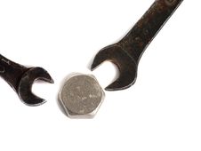 Wrench Tools Over White Royalty Free Stock Image Wrench Tools Over White Royalty Free Stock Image