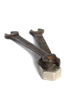 Wrench Tools Over White Royalty Free Stock Photography Wrench Tools Over White Royalty Free Stock Photography