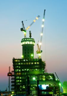 Dubai Night Time Construction Stock Images Dubai Night Time Construction Stock Images