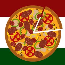 Slice Of Pizza With Pepperoni And Mushrooms Stock Images Slice Of Pizza With Pepperoni And Mushrooms Stock Images