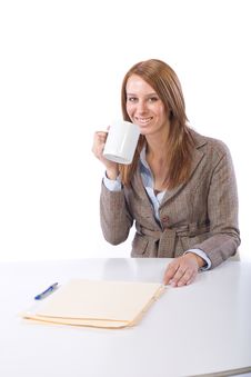 Business Woman Drinking Coffee Stock Images Business Woman Drinking Coffee Stock Images
