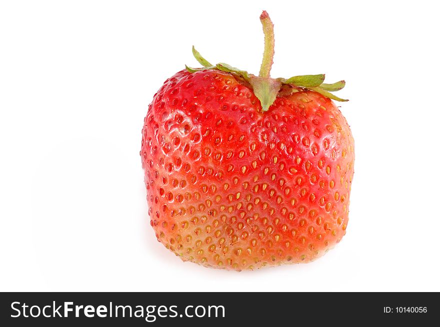 Red strawberry on a white background