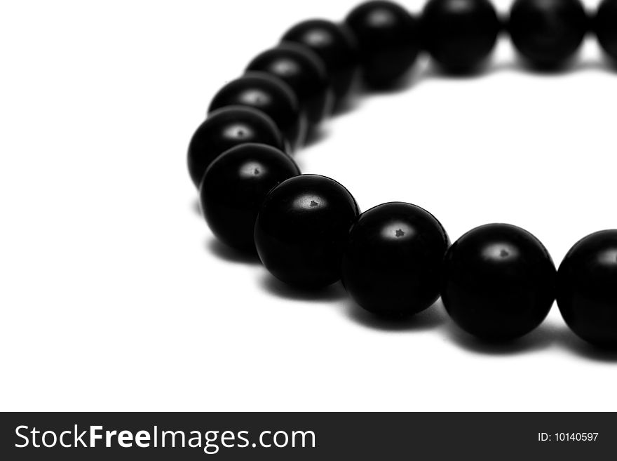 Black beads isolated