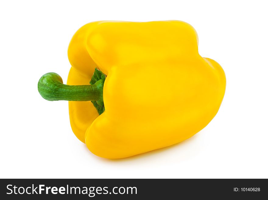 Yellow pepper isolated on white background