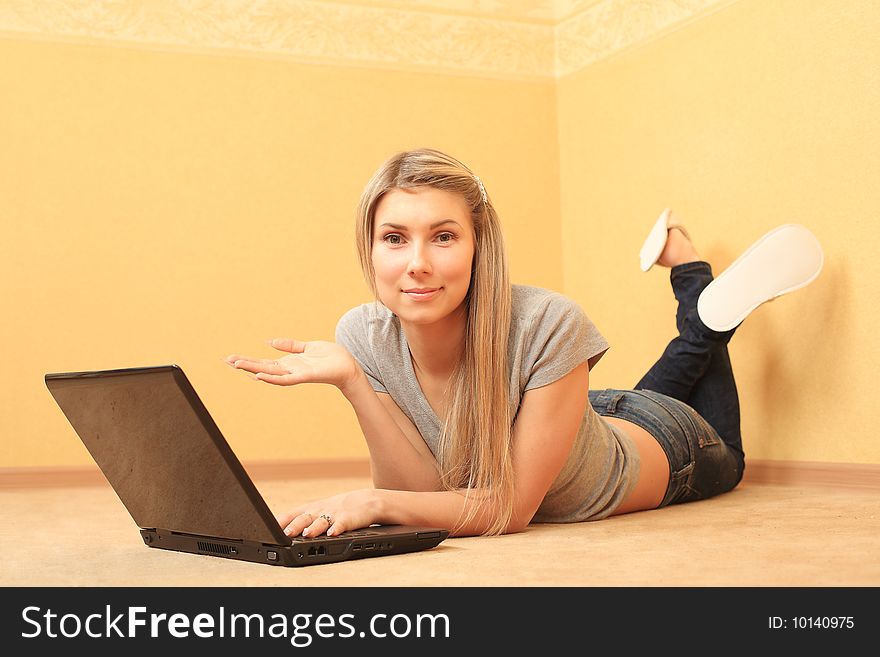 Beautiful young woman having a rest at home. Beautiful young woman having a rest at home.