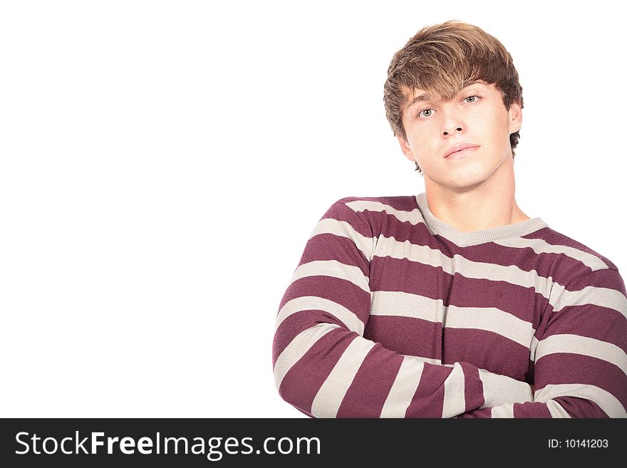 Portrait of a handsome young man. Shot in a studio. Portrait of a handsome young man. Shot in a studio.