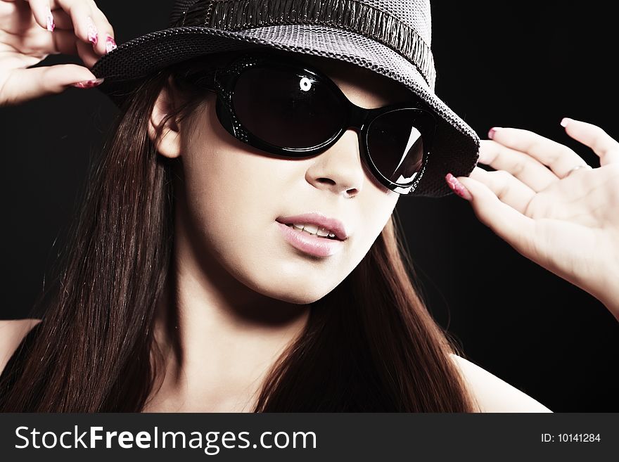 Woman In Black Glasses
