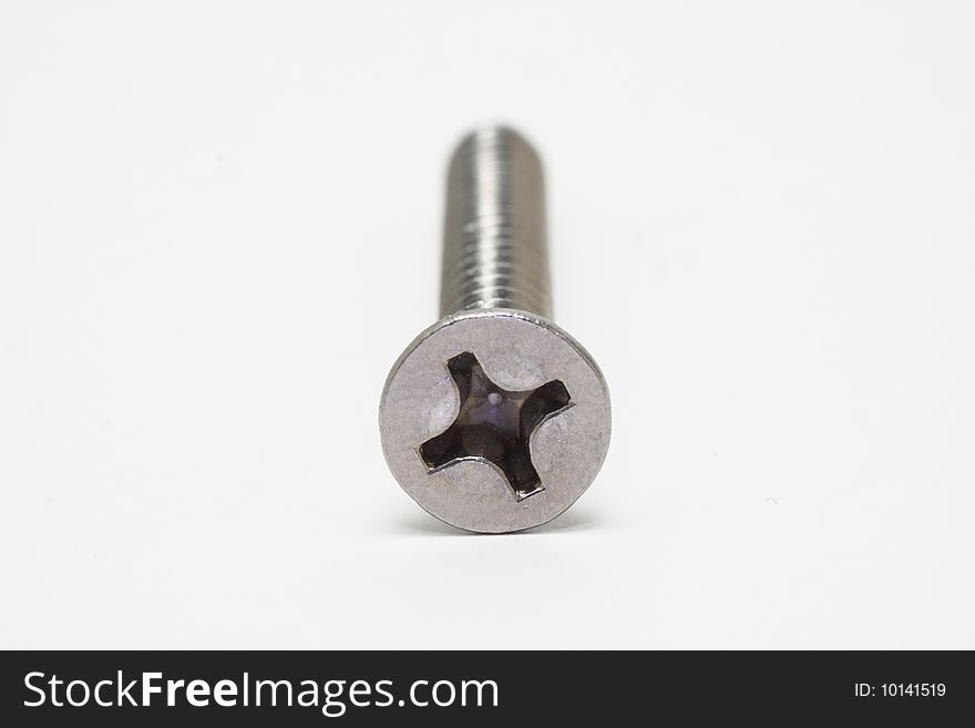 Screws in the white background