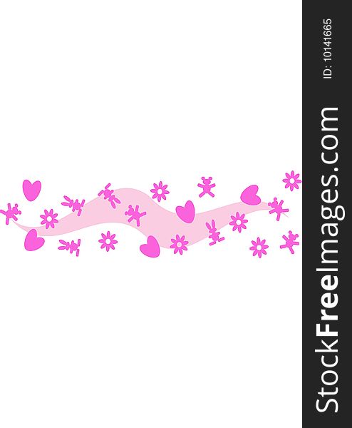 Glamour pink isolated background or headline.Vector Illustration