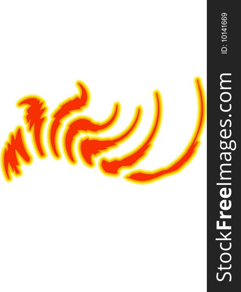 Abstract fire. Isolated Background Vector Illustration