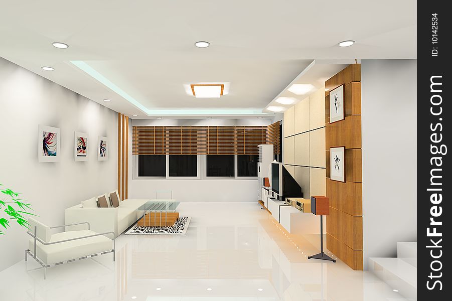 A laconic living room design