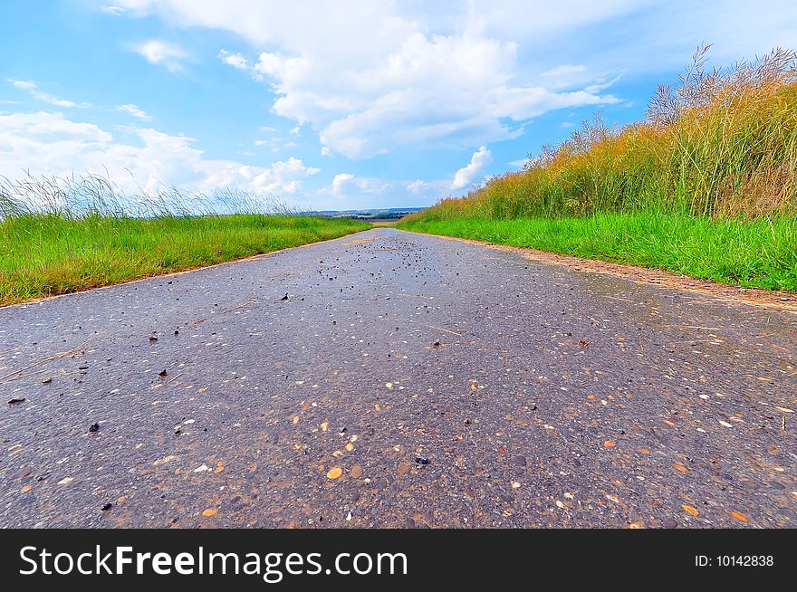 A photo of a rural road in south western Germany