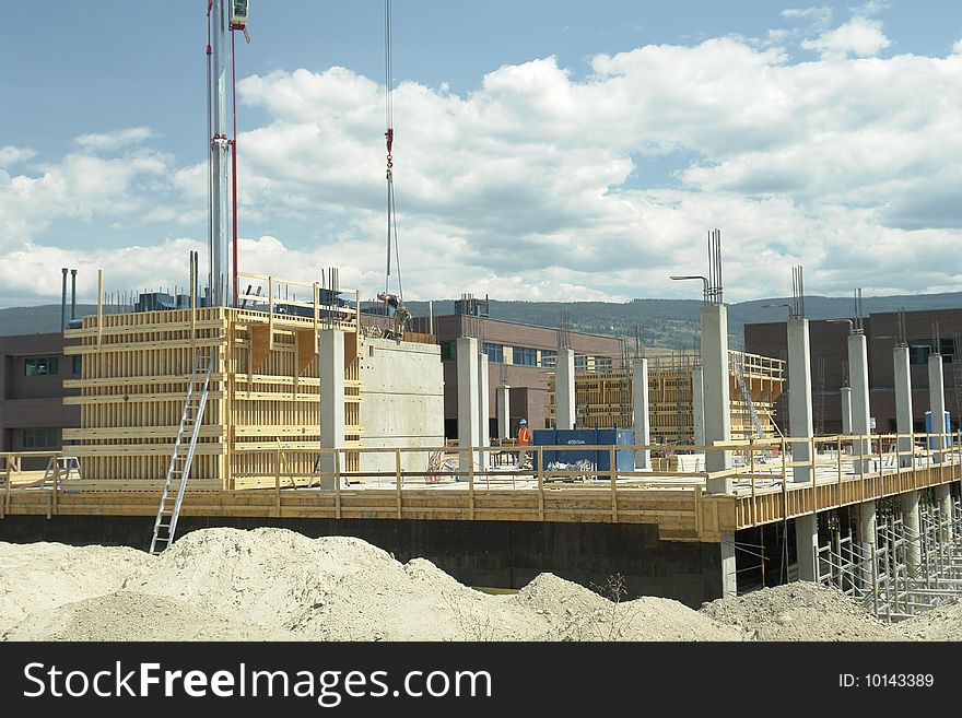 New Arts & Science building under construction at UBCO in Kelowna, BC. New Arts & Science building under construction at UBCO in Kelowna, BC