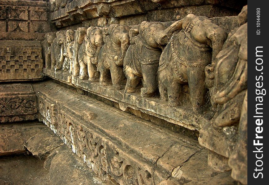 Image of wall carving made on an ancient temple excavated from chhattisgarh state of India. Image of wall carving made on an ancient temple excavated from chhattisgarh state of India