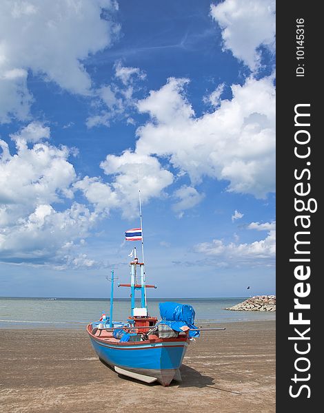 Boat On Beach In Thailand