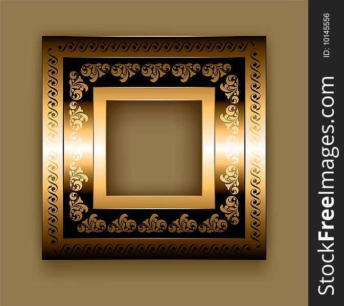 Frame on a brown background