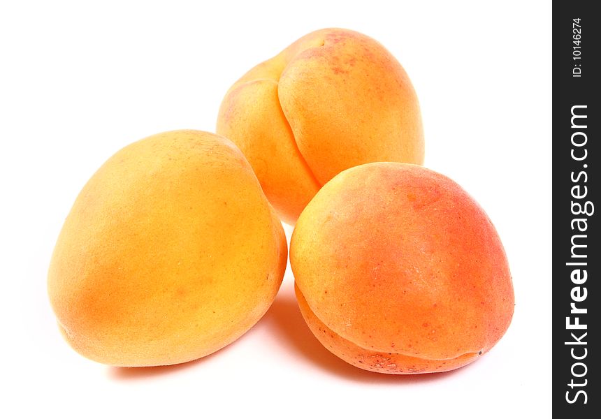 Apricots Isolated On A White Background