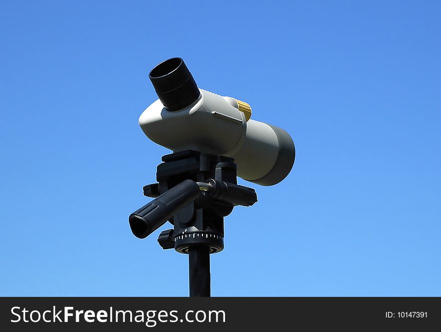 Binocular for observe opposite blue sky