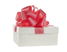 Box With Pink Bow Stock Photo