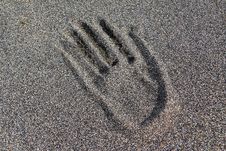 Hand In Sand Royalty Free Stock Photo