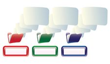 Folders With Buttons Dynamic Red Green And Blue Royalty Free Stock Photos Folders With Buttons Dynamic Red Green And Blue Royalty Free Stock Photos