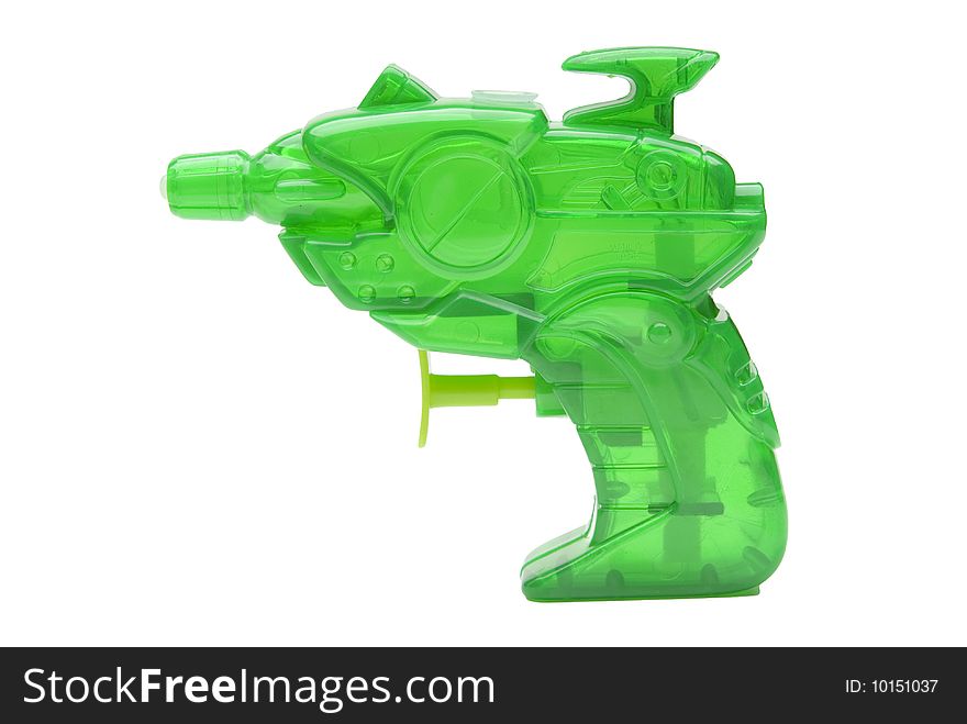 Toy Squirt Gun shot on white background