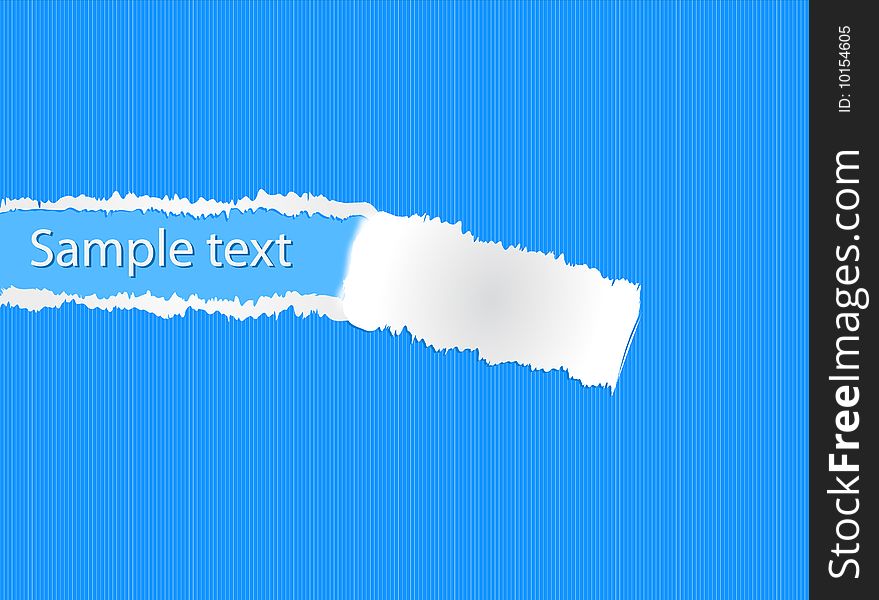 Blue space for text