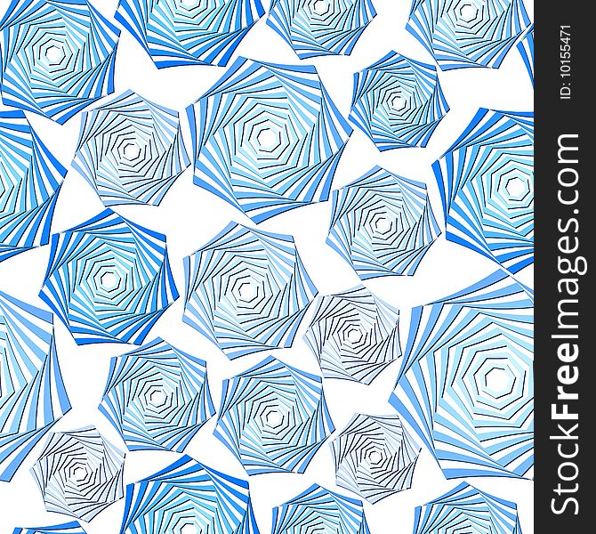 Vector illustration of Seamless Blue Whirl Pattern