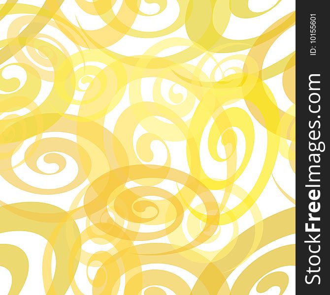 Vector illustration of Seamless Yellow Whirl Pattern