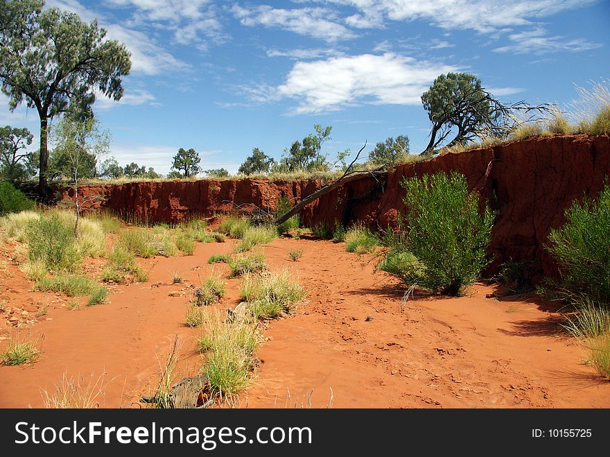 Dry Valley In Desert - Australia