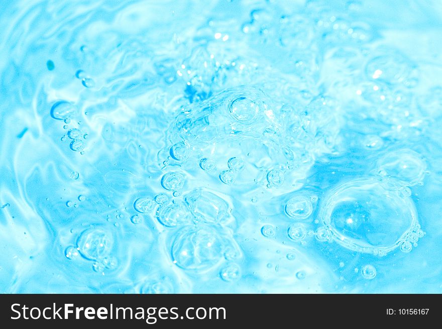 Light blue water with bubbles. Light blue water with bubbles