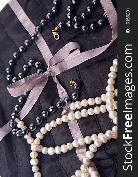 Pearl Beads On Silk