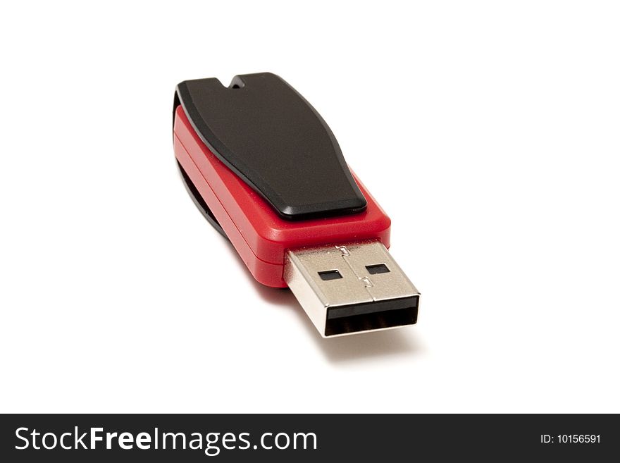 USB storage drive isolated on white
