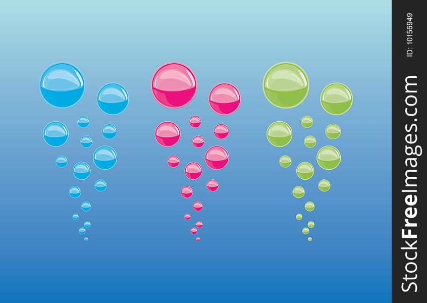 Bubble Crystal Balls Vector Illustration